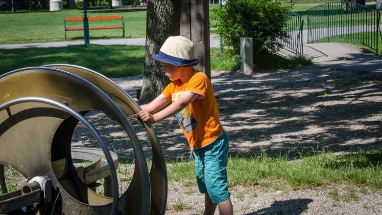 Wasserspielpatz im Schlosspark, © Silke Ebster